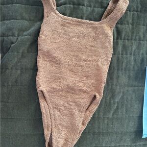 Hunza G Brown One Piece Swimsuit
